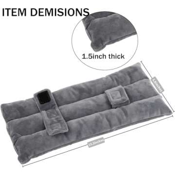 SKIYHON Seat Belt Pillow for Mastectomy Post-Surgery, Heart Surgery Recovery Support Cushion for Chest Chemo Port Pacemaker Bypass Hysterectomy Recovery Pillow (Gray)