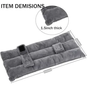 SKIYHON Seat Belt Pillow for Mastectomy Post-Surgery, Heart Surgery Recovery Support Cushion for Chest Chemo Port Pacemaker Bypass Hysterectomy Recovery Pillow (Gray)