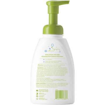 Babyganics Baby Shampoo + Body Wash Pump Bottle, Fragrance Free, 16oz