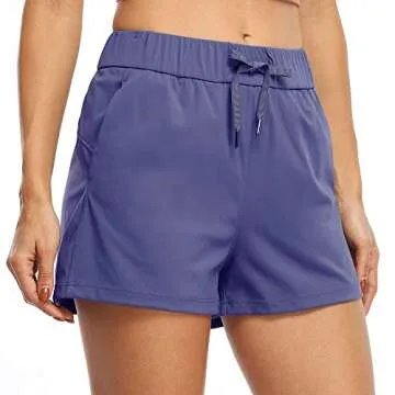 Willit Women's Shorts Hiking Athletic Shorts Yoga Lounge Active Workout Running Shorts Comfy Casual ...