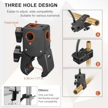 Versatile Gooseneck Microphone Stand with Super Clamp