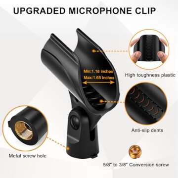 Versatile Gooseneck Microphone Stand with Super Clamp