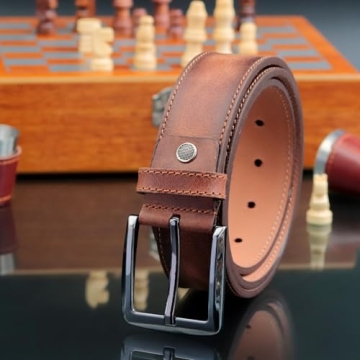 Personalized Leather Belt - Customizable Gift for Him