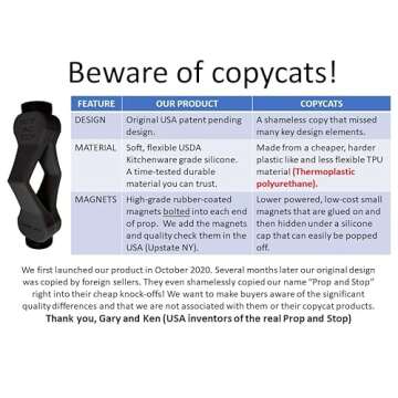 Prop and Stop (Patented - US Brand) – Front Load Washer Door Holder: Helps Your Washer Dry Properly to Prevent Odors (Black)