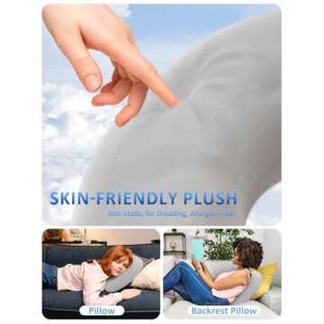 Versatile Tablet Stand & Ereader Pillow Holder with Trays