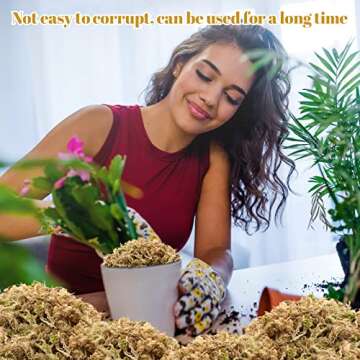Legigo 2.2LBS Premium Sphagnum Moss for Plants- 40QT Natural Succulent Carnivorous Plant Moss Dried, Long Fiber Orchid Moss for Orchid Repotting Succulent Sarracenia Potted Plants Gardening & Reptiles