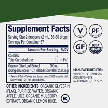 Vimergy Olive Leaf - Immune Health Support and More