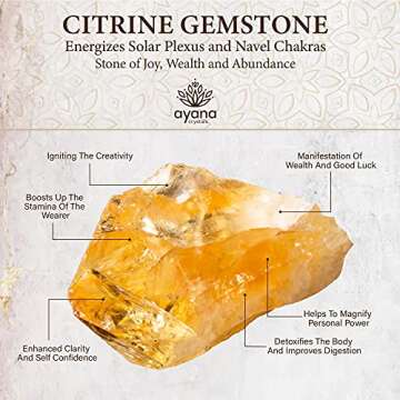 AYANA Citrine Pendant Necklace | Natural Gemstone for Abundance