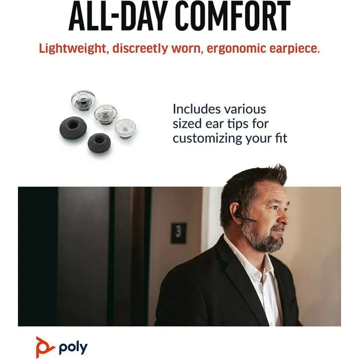 Poly Voyager Legend Bluetooth Headset with Noise-Canceling