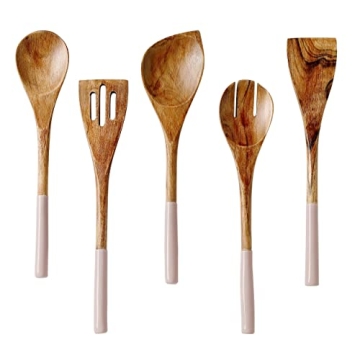 Premium Folkulture Wooden Spoon Set - Eco-Friendly, Non-Toxic Kitchen Utensils