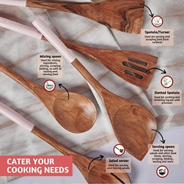 Folkulture Wooden Spoon Set Eco-Friendly Non-Toxic Kitchen Utensils