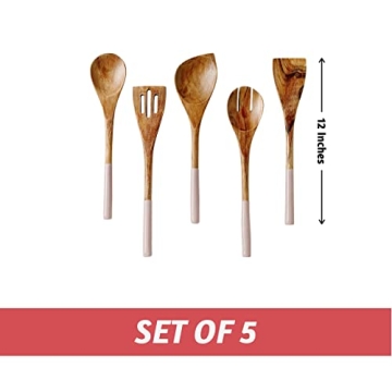 Folkulture Wooden Spoon Set Eco-Friendly Non-Toxic Kitchen Utensils