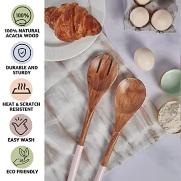 Folkulture Wooden Spoon Set Eco-Friendly Non-Toxic Kitchen Utensils