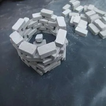 BAENRCY 250pcs Brick Building Set Dollhouse Miniature Bricks Mini Bricks Model (Grey, 1:35)