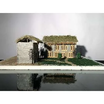 BAENRCY 250pcs Brick Building Set Dollhouse Miniature Bricks Mini Bricks Model (Grey, 1:35)