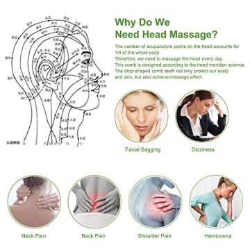 2pcs Massage Comb, Guasha Scraping Scalp Comb, Multi-Functional Handheld Head Massage Tool, Meridians Massager for Head Caring, Relaxation, Physical Therapy, Acupoint Treatment - Plastic Material