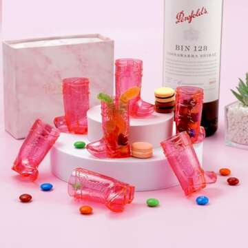 SAIAOKJ Cowboy Boot Shot Glasses 12 Pcs for Parties