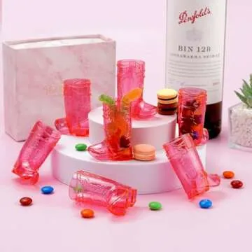 SAIAOKJ Cowboy Boot Shot Glasses 12 Pcs for Parties