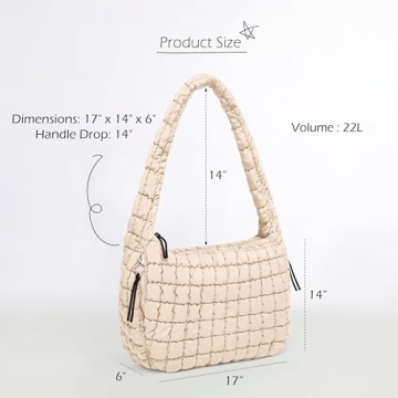 Stylish ODODOS Quilted Tote Bag Lightweight & Durable