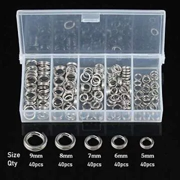 GREATFISHING 200PCS Stainless Steel Split Ring Tackle Set