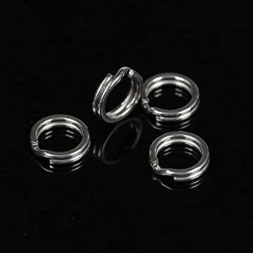 GREATFISHING 200PCS Stainless Steel Split Ring Tackle Set