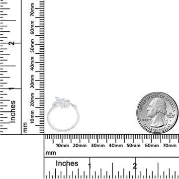 AVORA Sterling Silver Adjustable Butterfly Toe Ring