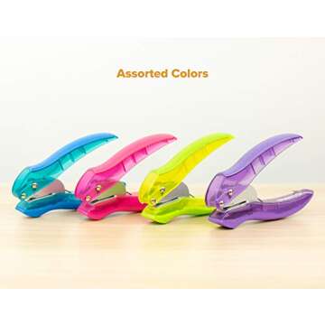 Bostitch Office inLIGHT Reduced Effort One-Hole Punch, One Unit per Package, Assorted Colors, No Color Choice (2401)
