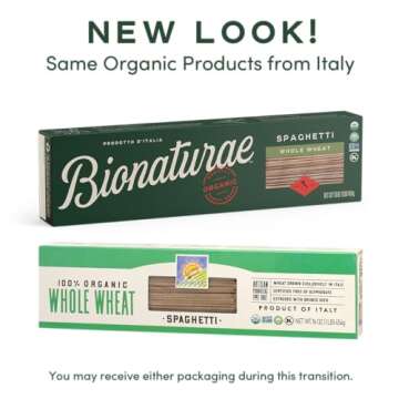 Bionaturae Spaghetti Pasta Noodles - Whole Wheat Pasta, Kosher Certified, High Protein, Non-GMO, USD...