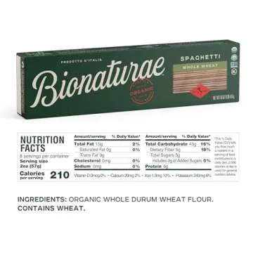 Bionaturae Whole Wheat Spaghetti - Organic High Protein Pasta