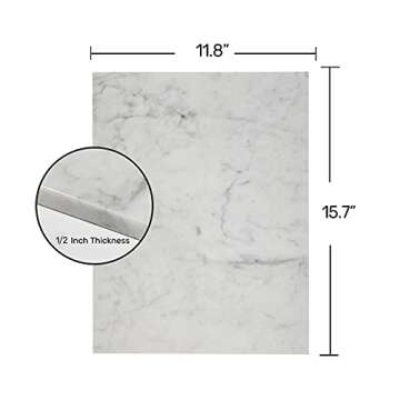 Premium Bianco Carrara Marble Cheese Pastry Board 16 Inch