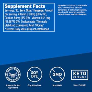 Bulletproof KetoPrime Healthy Cell Energy Lozenges, 30 Count, Supplement for Energy Support