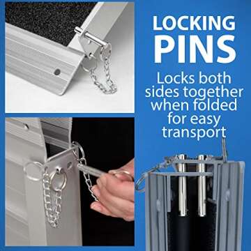 Koozam Strong Portable Non Skid Wheelchair Ramp 4 Feet