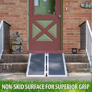 Koozam Strong Portable Non Skid Wheelchair Ramp 4 Feet