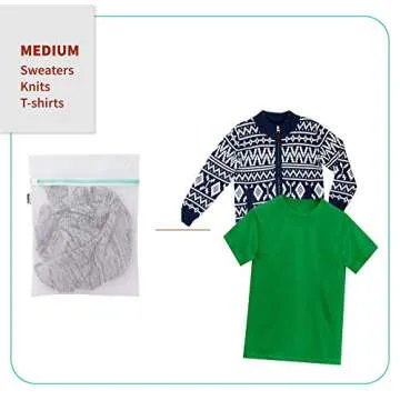 Mamlyn Mesh Laundry Bag for Delicates, Wash Bag for Underwear and Lingerie, Makeup Organizer Bag (2 Medium)