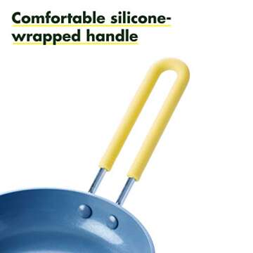 GreenPan Mini Healthy Ceramic Nonstick, 5" Round Egg Pan, PFAS-Free, Dishwasher Safe, Stay Cool Handle, Yellow