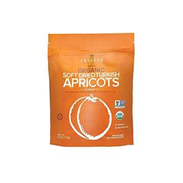 Amphora All Natural Organic Soft Dried Turkish Apricots, Vegan, Gluten free, Keto 6 Oz Each (Pack of...