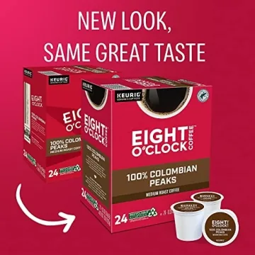 Eight O'Clock Coffee Colombian Peaks Single-Serve K-Cup Pods, Medium Roast Coffee - 24 Count
