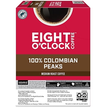 Eight O'Clock Coffee Colombian Peaks K-Cup Pods 24 Count