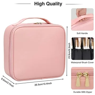 Bvser Travel Makeup Case with Adjustable Dividers