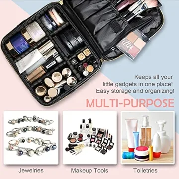 Bvser Travel Makeup Case with Adjustable Dividers