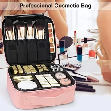 Bvser Travel Makeup Case with Adjustable Dividers