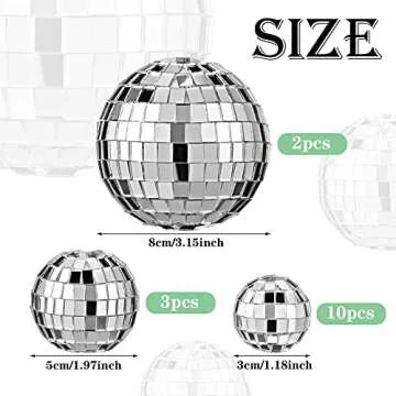Blulu Disco Mirror Balls - 15 Reflective Ornaments for Every Occasion