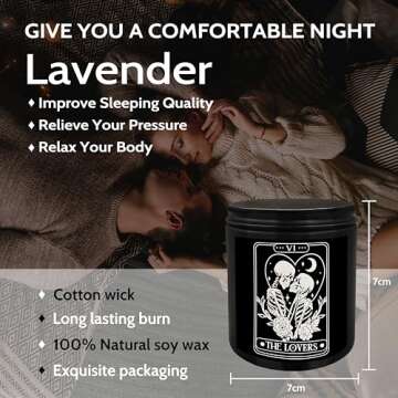 QGFM Gothic Couple Scented Candle,Gothic Valentines Skeleton Gifts for Women Men,Tarot Scented Candle,Couples Gifts for Husband and Wife,Couples Gifts for Husband and Wife - Jar Candles