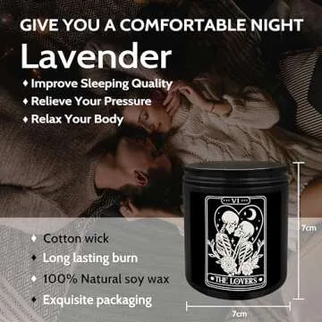 QGFM Gothic Couple Scented Candle,Gothic Valentines Skeleton Gifts for Women Men,Tarot Scented Candle,Couples Gifts for Husband and Wife,Couples Gifts for Husband and Wife - Jar Candles
