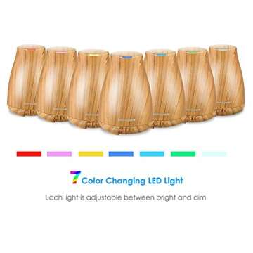 URPOWER 2nd Version Essential Oil Diffuser Aroma Essential Oil Cool Mist Humidifier with Adjustable ...