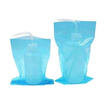 CINRA Blue Tattoo Bottle Bags, 250pcs Disposable Tattoo Wash Bottle Bags Covers Sleeves Squeeze Bott...