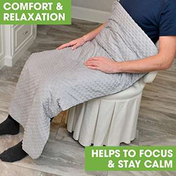 BARMY Weighted Lap Blanket - Comfort for All Ages with Removable Cover