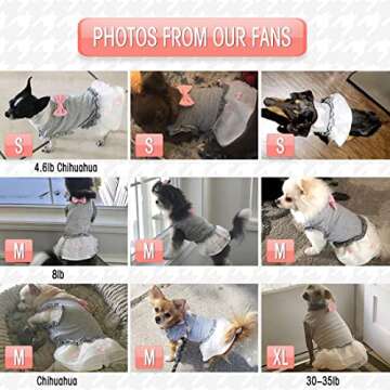 KYEESE Dog Dress Shirt Princess Pink Bowtie Pet Clothes for Small Dogs Spring Summer Fashion