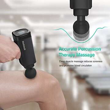 Massage Gun for Athletes,Nekteck Deep Tissue Massage Gun Percussion Muscle Fascial Gun with Powerful Electric Motor, 4 Adjustable Speed and 6 Accessories Head,Ideas Gift for Men and Women