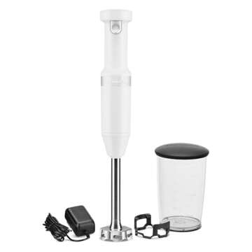 KitchenAid Cordless Variable Speed Hand Blender - KHBBV53, White
